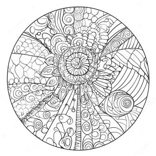 Page A Colorier Cercle Geometrique Amusant 7945-6454