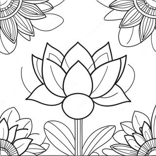 Page A Colorier Elegante Fleur De Lotus 7995-6493