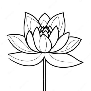 Page A Colorier Elegante Fleur De Lotus 7995-6494