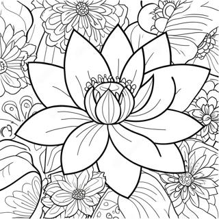 Page A Colorier Elegante Fleur De Lotus 7995-6495