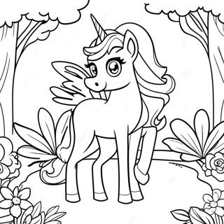 Page A Colorier Princesse Celestia Magique Dans Un Jardin 8015-6509