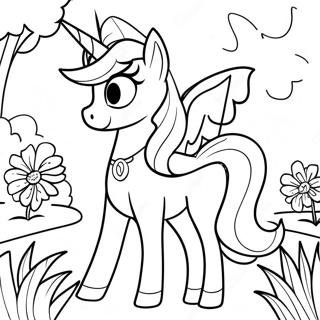 Page A Colorier Princesse Celestia Magique Dans Un Jardin 8015-6511