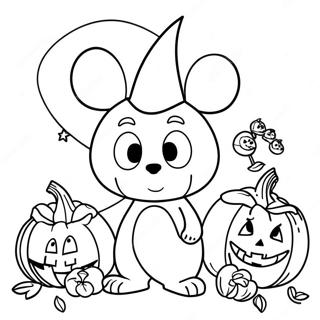 Grande Page A Colorier Halloween Disney 8134-6604