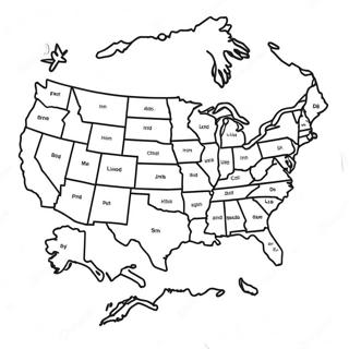 Page A Colorier De La Carte Des Etats Unis 8144-6611