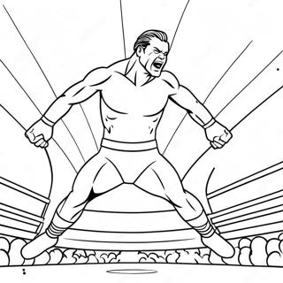 Page A Colorier Dun Lutteur De La Wwe Sautant Sur Un Adversaire 8155-6624