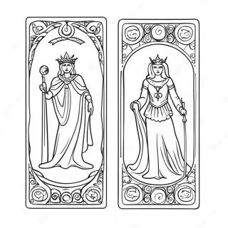 Carte De Tarot Pages À Colorier