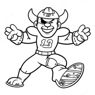 Page A Colorier Du Mascotte Des Raiders En Action 8226-6670