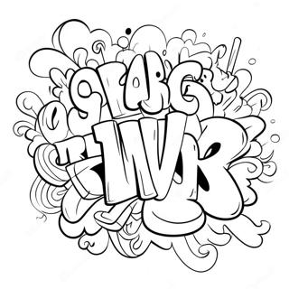 Page A Colorier De Graffiti De Gros Mots 8255-6690