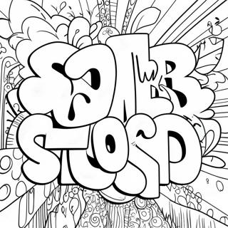 Page A Colorier De Graffiti De Gros Mots 8255-6691