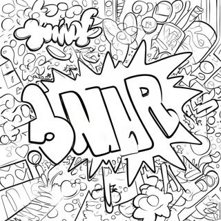 Page A Colorier De Graffiti De Gros Mots 8255-6692