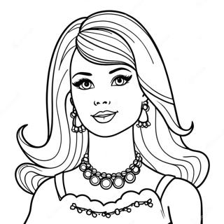 Page A Colorier De Barbie Vintage 8265-6698