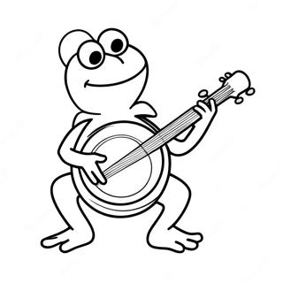 Page A Colorier De Kermit La Grenouille Jouant Du Banjo 8276-6711