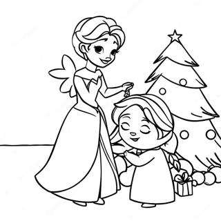 Page A Colorier Elsa Et Anna Decorant Un Sapin De Noel 8336-6763