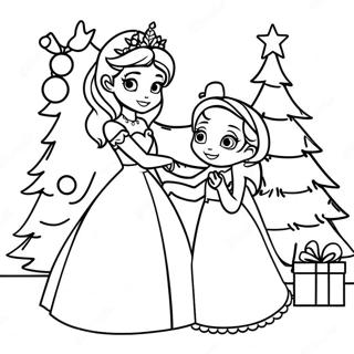 Page A Colorier Elsa Et Anna Decorant Un Sapin De Noel 8336-6842