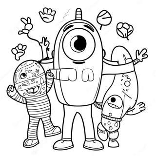 Yo Gabba Gabba Pages À Colorier