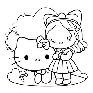 Hello Kitty Et Cher Daniel Pages À Colorier