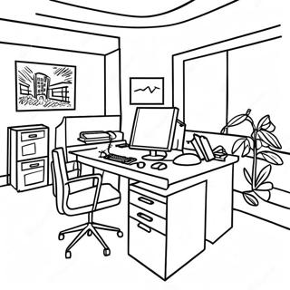 Le Bureau Pages À Colorier