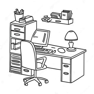 Page A Colorier De Scene De Bureau Drole 8436-6915