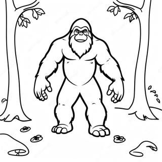 Page A Colorier Silhouette De Bigfoot 8485-6950