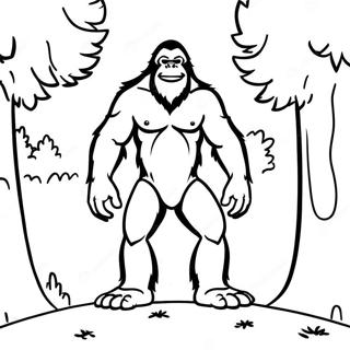 Page A Colorier Silhouette De Bigfoot 8485-6951