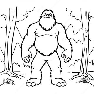 Page A Colorier Silhouette De Bigfoot 8485-6952