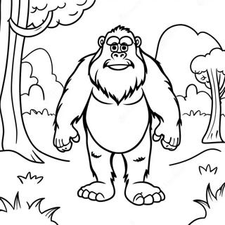 Page A Colorier Bigfoot Drole En Marche 8486-6954