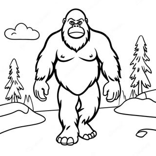 Page A Colorier Bigfoot Drole En Marche 8486-6955