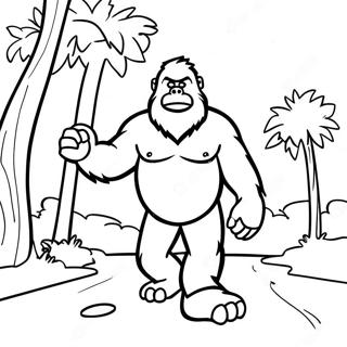 Page A Colorier Bigfoot Drole En Marche 8486-6956