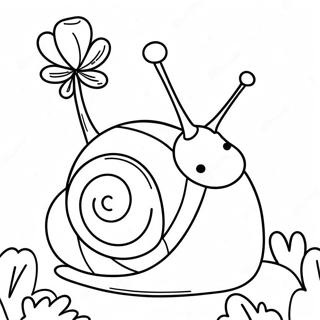 Page A Colorier Dun Escargot Mignon Avec Une Fleur 8566-7017