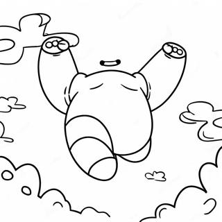 Page A Colorier Baymax Volant Dans Le Ciel 8586-7033