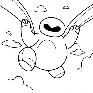 Page A Colorier Baymax Volant Dans Le Ciel 8586-7034