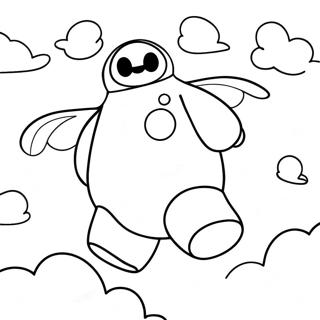 Page A Colorier Baymax Volant Dans Le Ciel 8586-7036