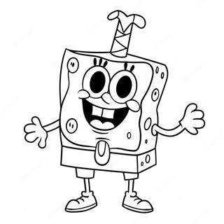 Page A Colorier Spongebob En Costume Effrayant 8626-7065