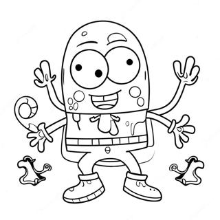 Page A Colorier Spongebob En Costume Effrayant 8626-7066