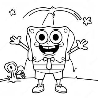 Page A Colorier Spongebob En Costume Effrayant 8626-7067