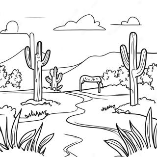 Page A Colorier Paysage Rustique Du Texas 8676-7106