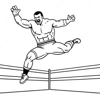 Page A Colorier De Lutteur Wwe Sautant Sur Un Adversaire 8696-7122