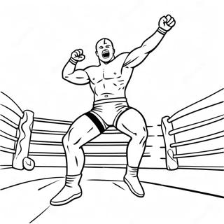 Page A Colorier De Lutteur Wwe Sautant Sur Un Adversaire 8696-7124