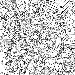 Page A Colorier Mandala Darts En Points Colores 8747-7153