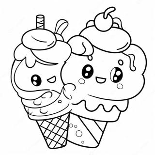 Page A Colorier De Num Noms Mignons Avec Glace 8757-7162