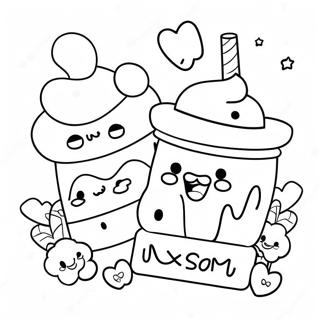 Page A Colorier De Num Noms Mignons Avec Glace 8757-7163