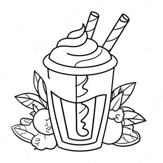 Page A Colorier De Milkshake Au Chocolat Delicieux 8797-7193