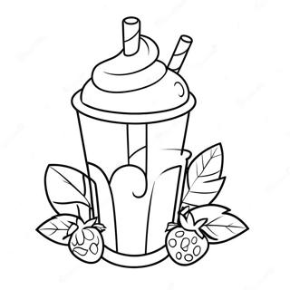 Page A Colorier De Milkshake Au Chocolat Delicieux 8797-7194