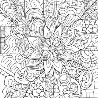 Page A Colorier De Motifs Mosaiques Colores 8807-7201