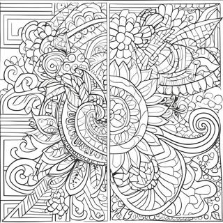 Page A Colorier De Motifs Mosaiques Colores 8807-7203