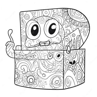 Page A Colorier Wubbox Avec Motifs Colores 8827-7217