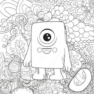 Page A Colorier Wubbox Avec Motifs Colores 8827-7219