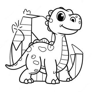 Page A Colorier Dinosaure Lettre D 882-705