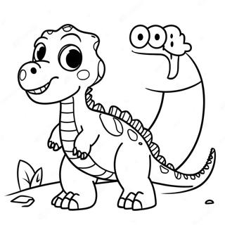 Page A Colorier Dinosaure Lettre D 882-706