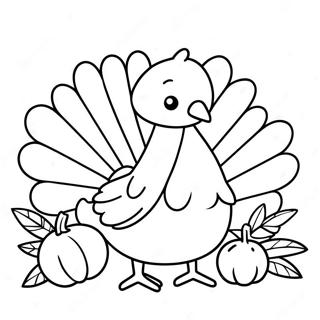 Joli Thanksgiving Pages À Colorier